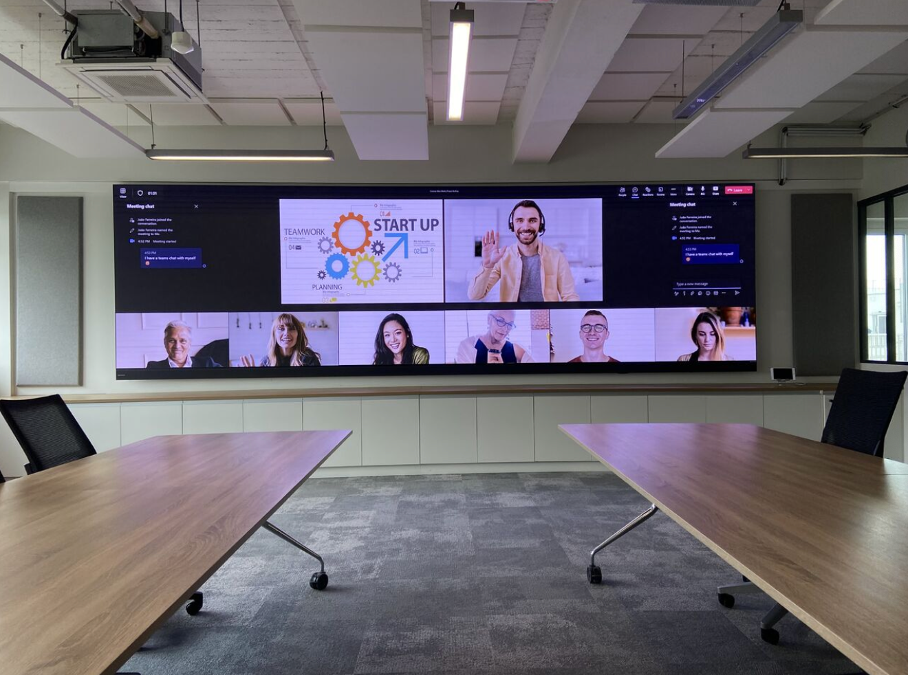 Teams Led Schneider Electric Microsoft Teams Room Upgrades | QSTECH X Wall Plus ...